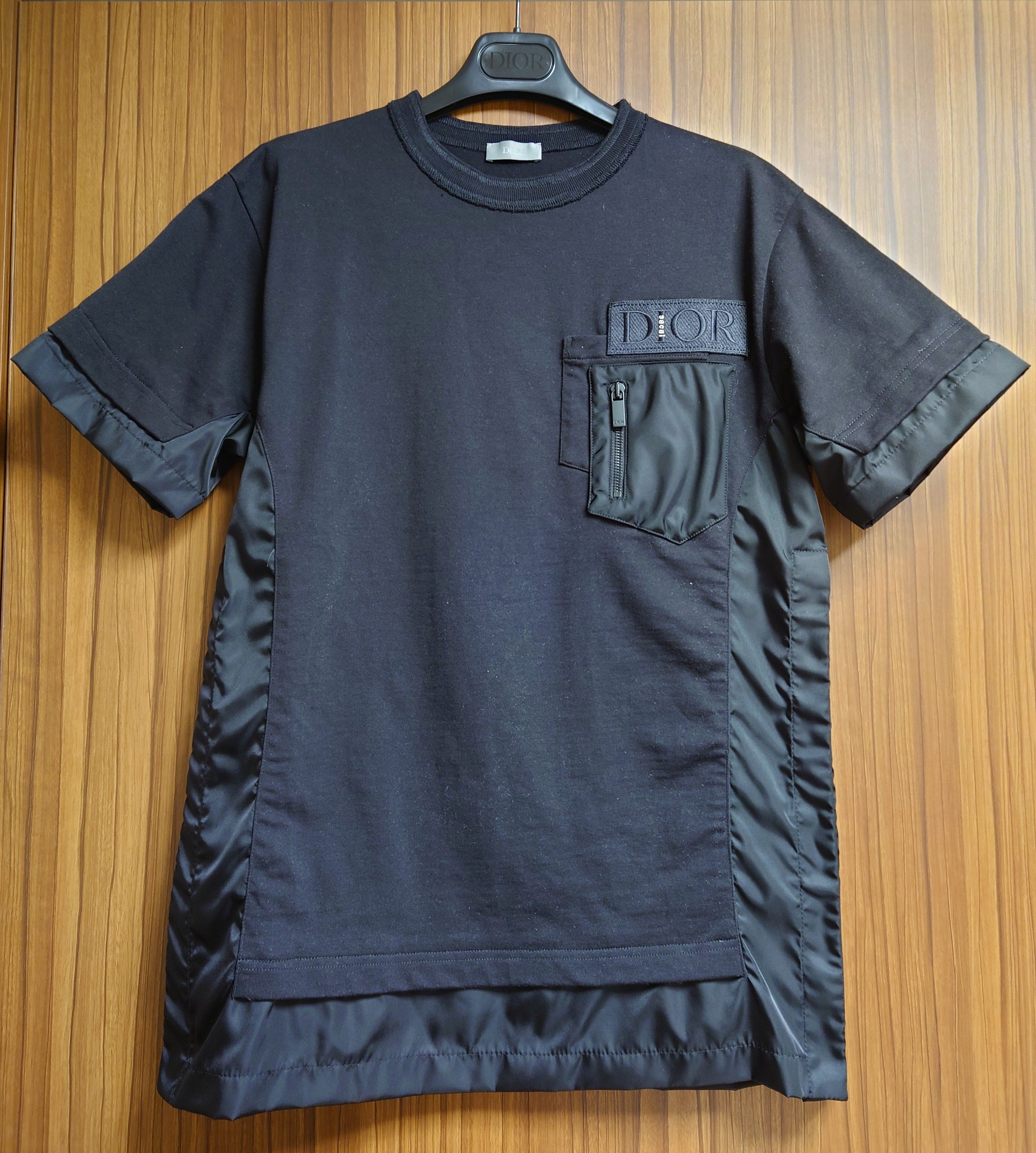 Dior x Sacai Over Size T-Shirt Cotton Jersey "Black"