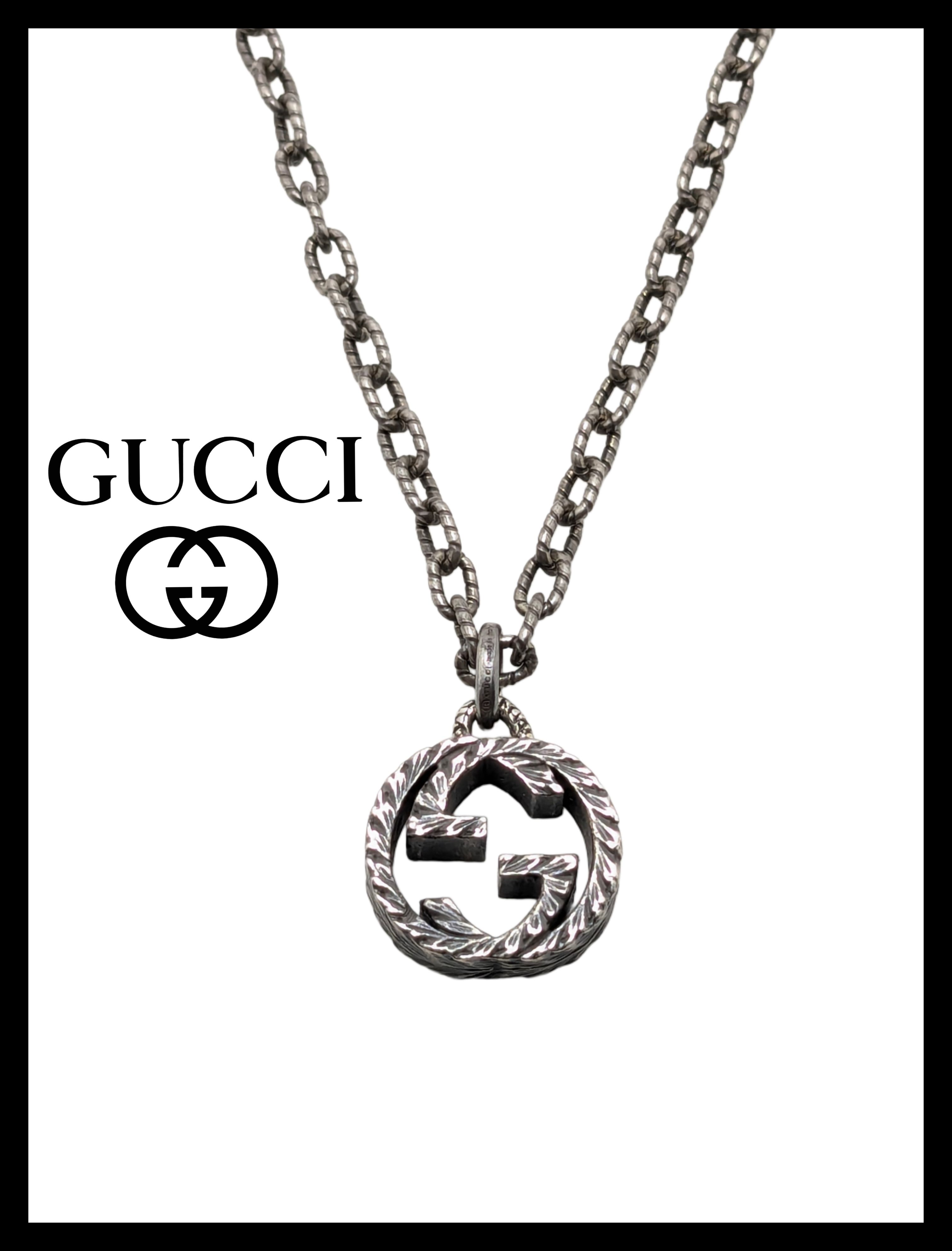 GUCCI Interlocking G Pendant Necklace