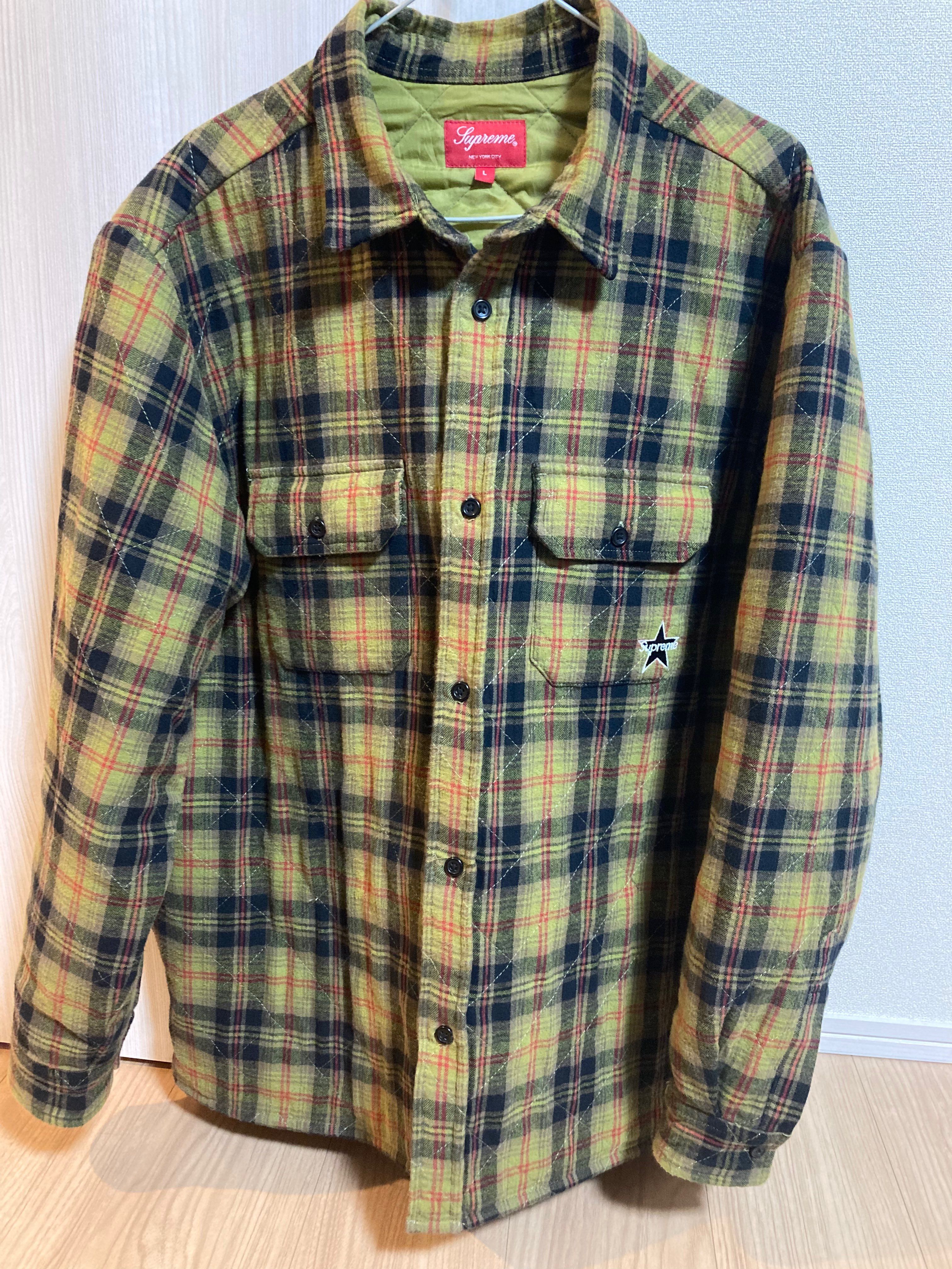 Supreme Quilted Plaid Flannel Shirt "Olive"