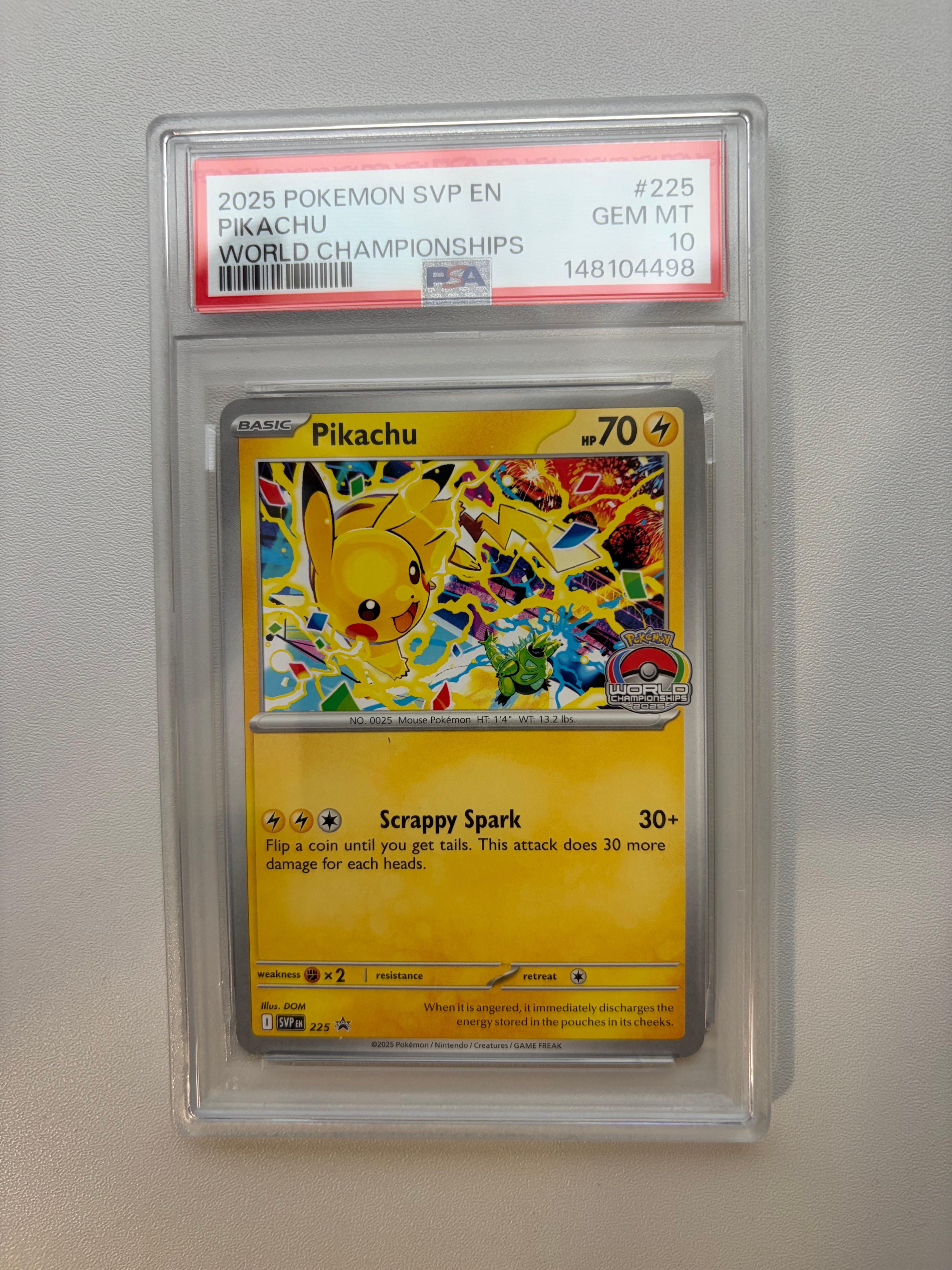 ピカチュウ P [SVP EN 225]【英語版】(プロモーションカード「2025 ワールドセレブレーション トーナメント ローカルリーグ 参加者配布」)