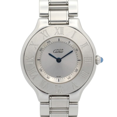 カルティエ CARTIER マスト21 LM 腕時計 時計 ステンレススチール レディース シルバー系 W10110T2 【中古】