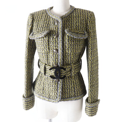 極美品 シャネル コート レディース 36 P57148