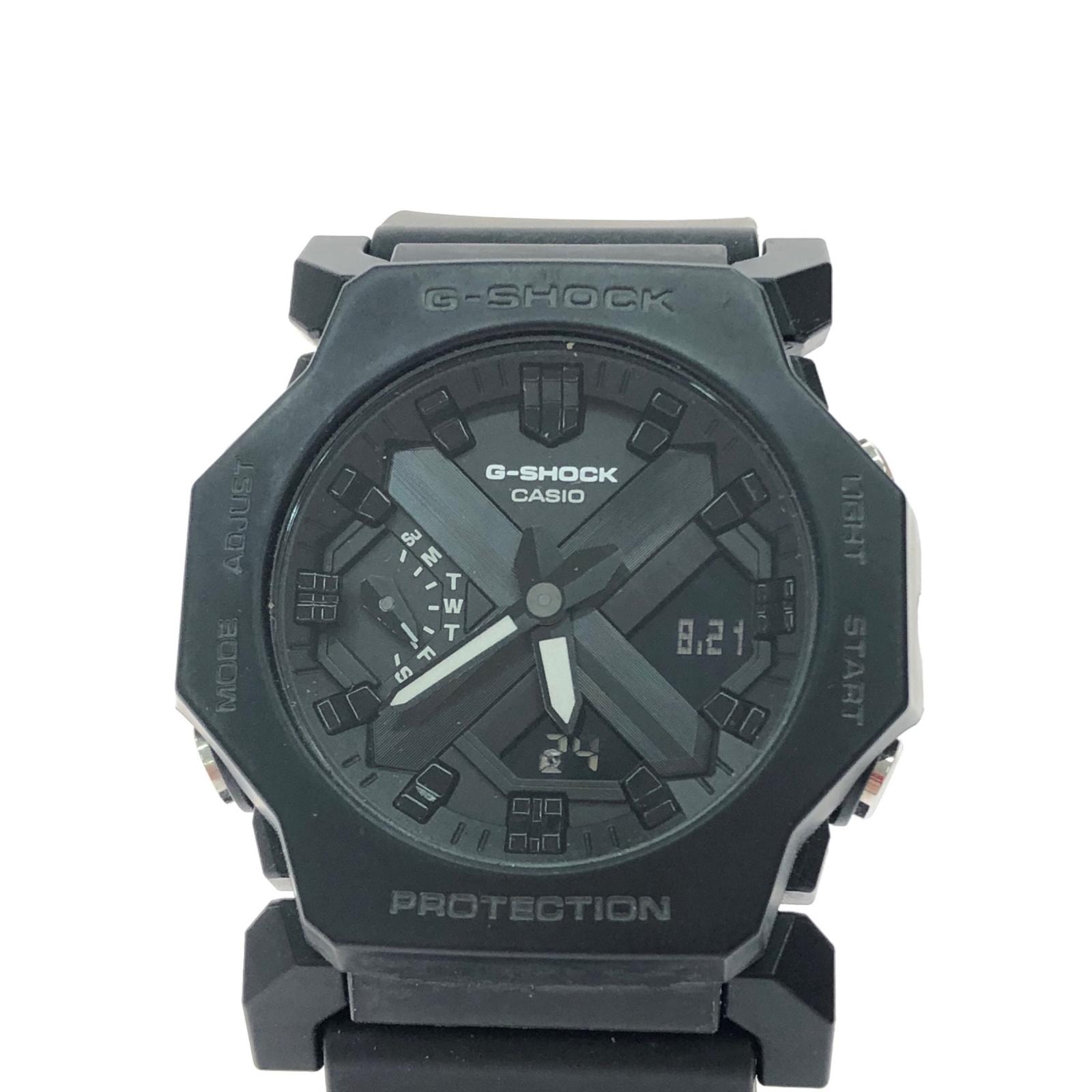 CASIO カシオ メンズ腕時計 クオーツ デジアナウォッチ G-SHOCK Gショック GA-2300 ブラック