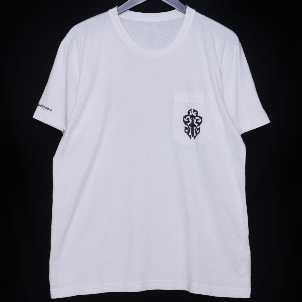 Chrome Hearts Half Dagger Print Pocket T-Shirt "White"