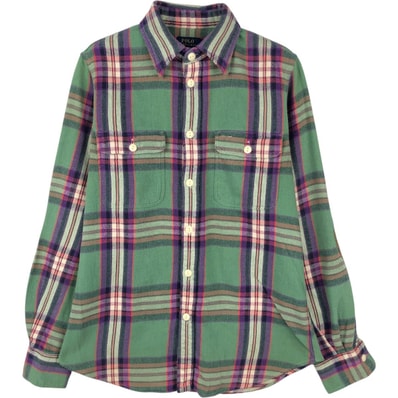 古着 ラルフローレン Ralph Lauren POLO RALPH LAUREN CUSTOM FIT 長袖 フランネルチェックシャツ レディースM相当/eaa672807
