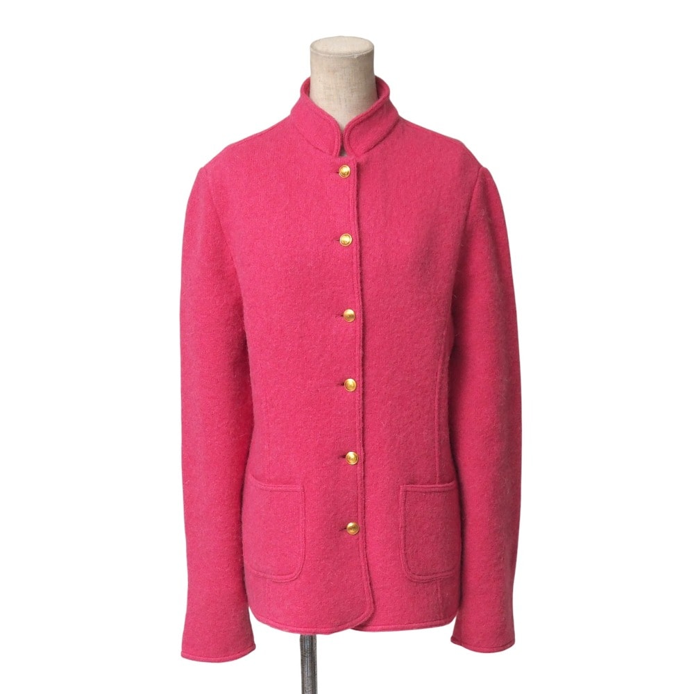 ■美品■GUCCI グッチ ヴィンテージ ジャケット ZAMASPORT GGボタン アルパカ混 スタンドカラー イタリア製 ブランド古着【中古】20251117/RA6696