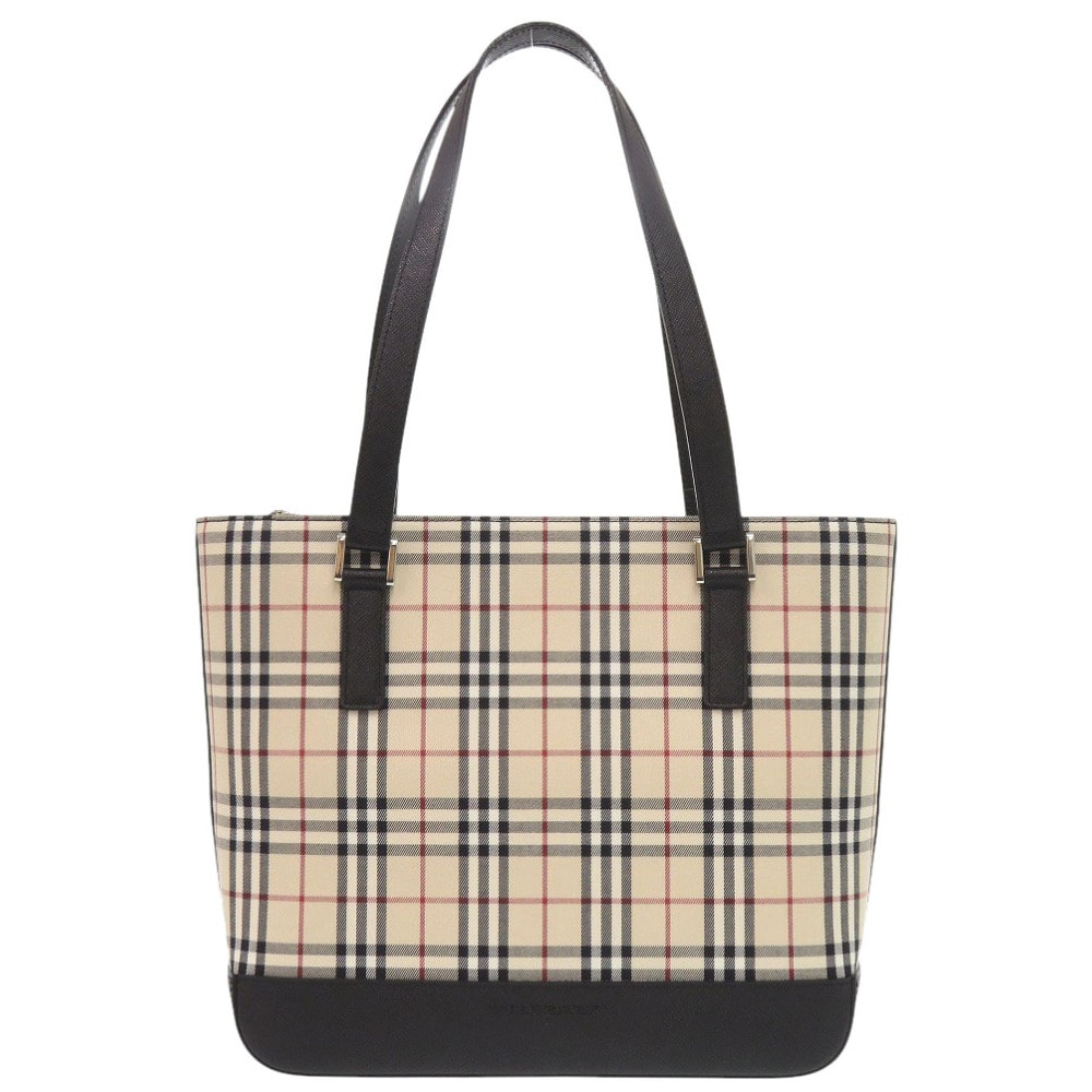 バーバリー    ノバチェック キャンバス  ベージュ ブラック