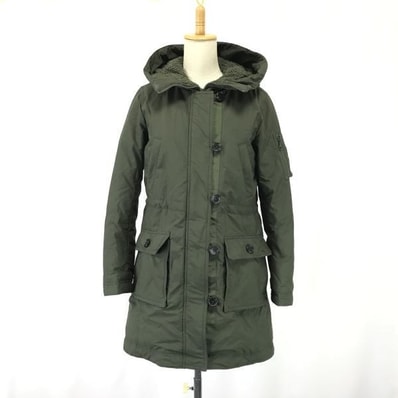 ユニクロ/UNIQLO★ウルトラウォームダウンコート/アウター【レディースS/カーキ/khaki】ミリタリー/ダウンジャケット/Coats/Jumpers◆mBH386
