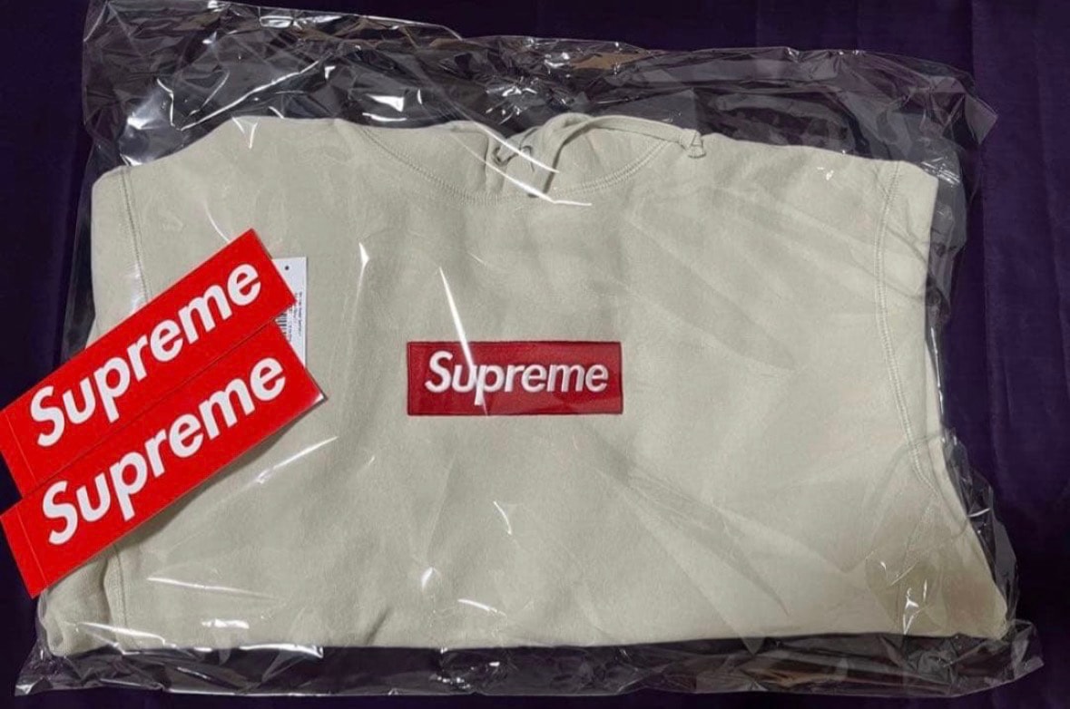Supreme Box Logo Hooded Sweatshirt "Stone" (24FW)