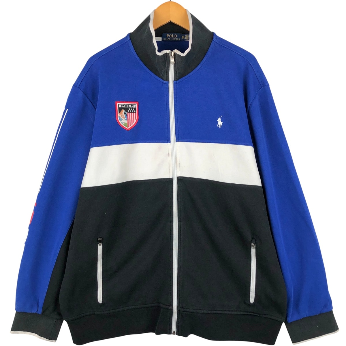 古着 ラルフローレン Ralph Lauren POLO RALPH LAUREN 星条旗柄 ジャージ トラックジャケット メンズXXL相当/eaa599881