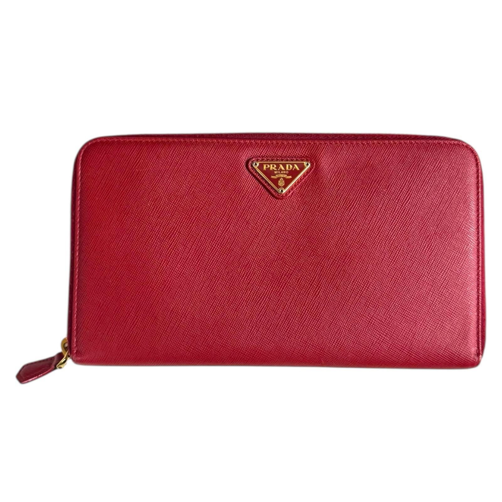 プラダ サフィアーノ 長財布 レザー 1M1188 ユニセックス PRADA 中古