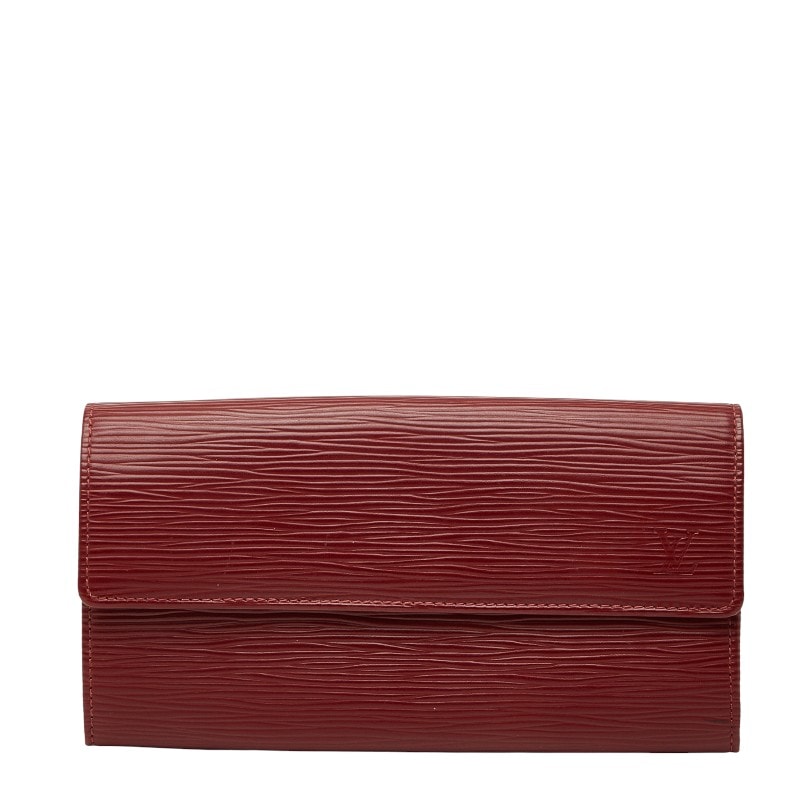 ルイ ヴィトン エピ ポルトフォイユ サラ 二つ折り財布 M60316 レッド レザー レディース LOUIS VUITTON 【中古】