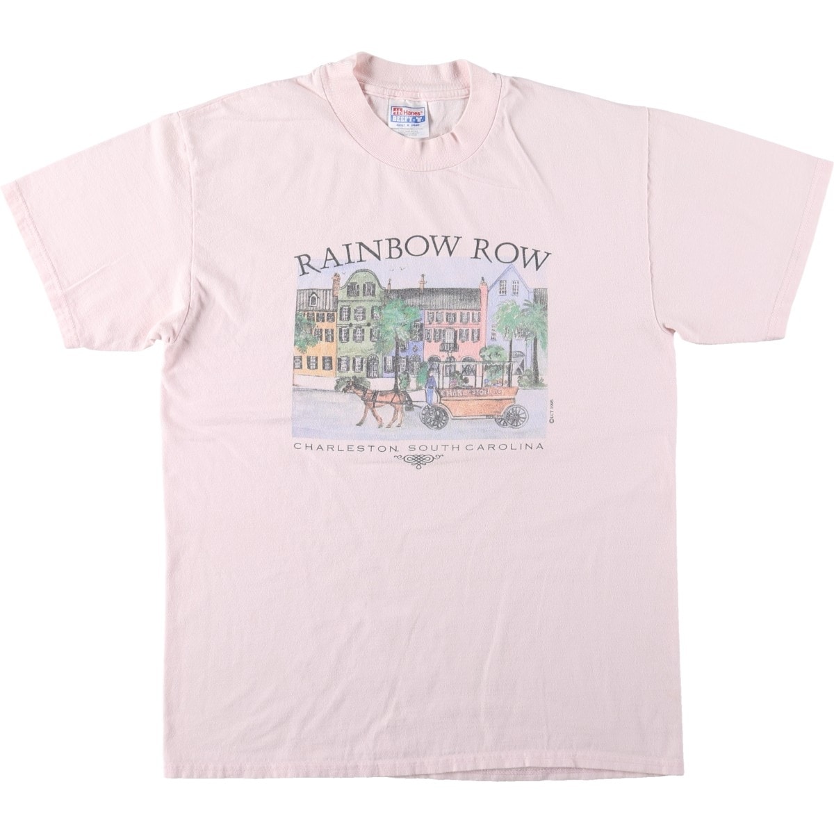 古着 90年代 ヘインズ Hanes BEEFY-T アートTシャツ USA製 レディースM相当 ヴィンテージ/eaa670476