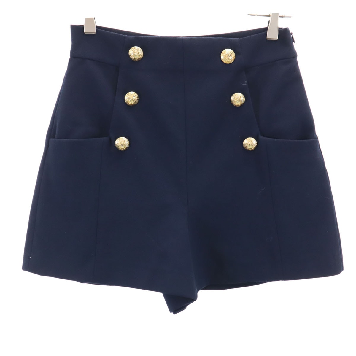 美品 ZARA ザラ ショートパンツ M ネイビー