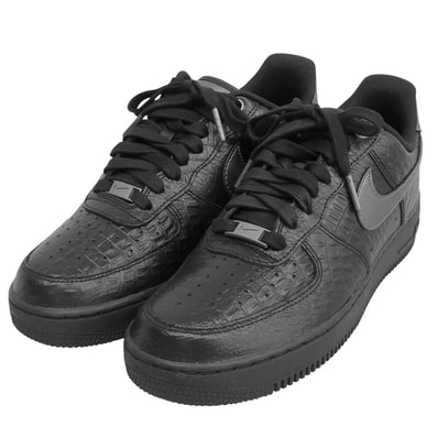 ナイキ 新品同様 AIR FORCE 1 クロコダイル ローカット スニーカー シューズ メンズ 黒 ブラック 26.5cm IV6306 010 8.5