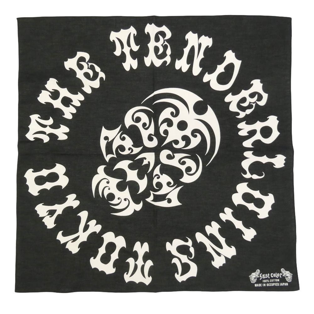 TENDERLOIN テンダーロイン 20SS BANDANA SKULL ボルネオスカル 大判 バンダナ ブラック系【美品】【中古】