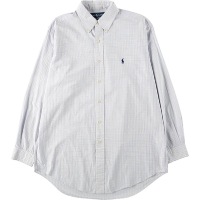古着 ラルフローレン Ralph Lauren YARMOUTH 長袖 ボタンダウンチェックシャツ メンズM相当/eaa666390