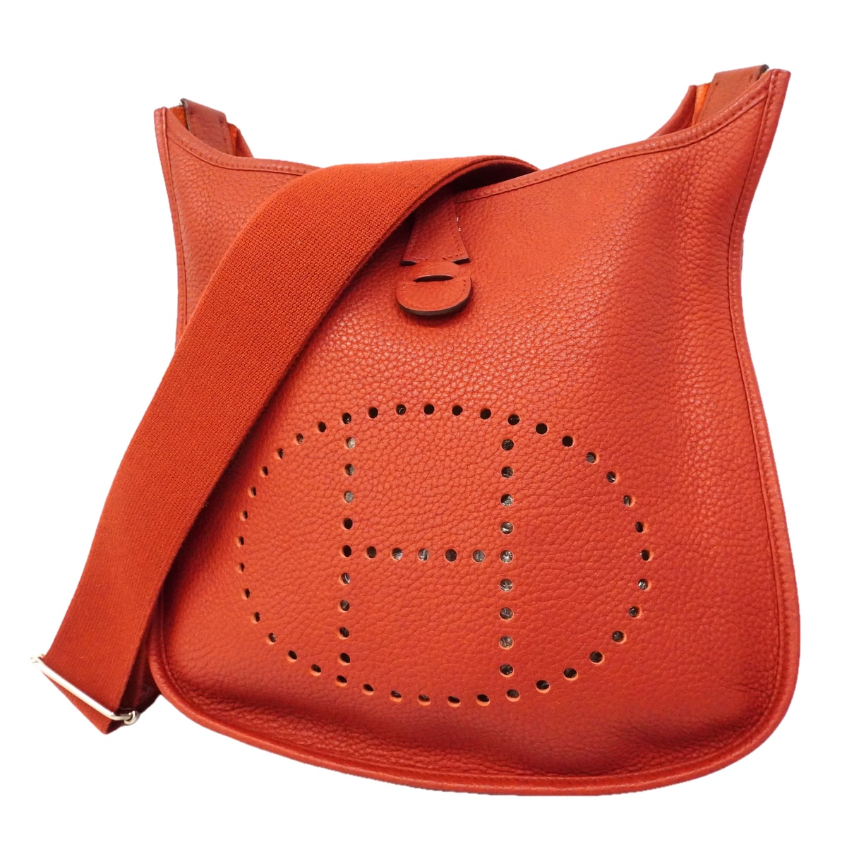 ★SALE【6hc2048】エルメス ショルダーバッグ エヴリン3PM トリヨンクレマンス ルージュカザック シルバー金具 □M刻印【中古】レディース