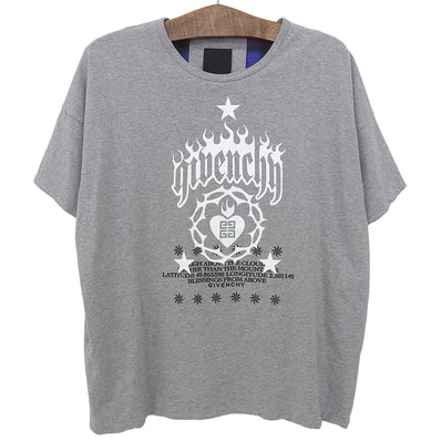 ジバンシィ ヴィンテージ ショートスリーブ Tシャツ トップス メンズ グレー L BM71KN3YHU L