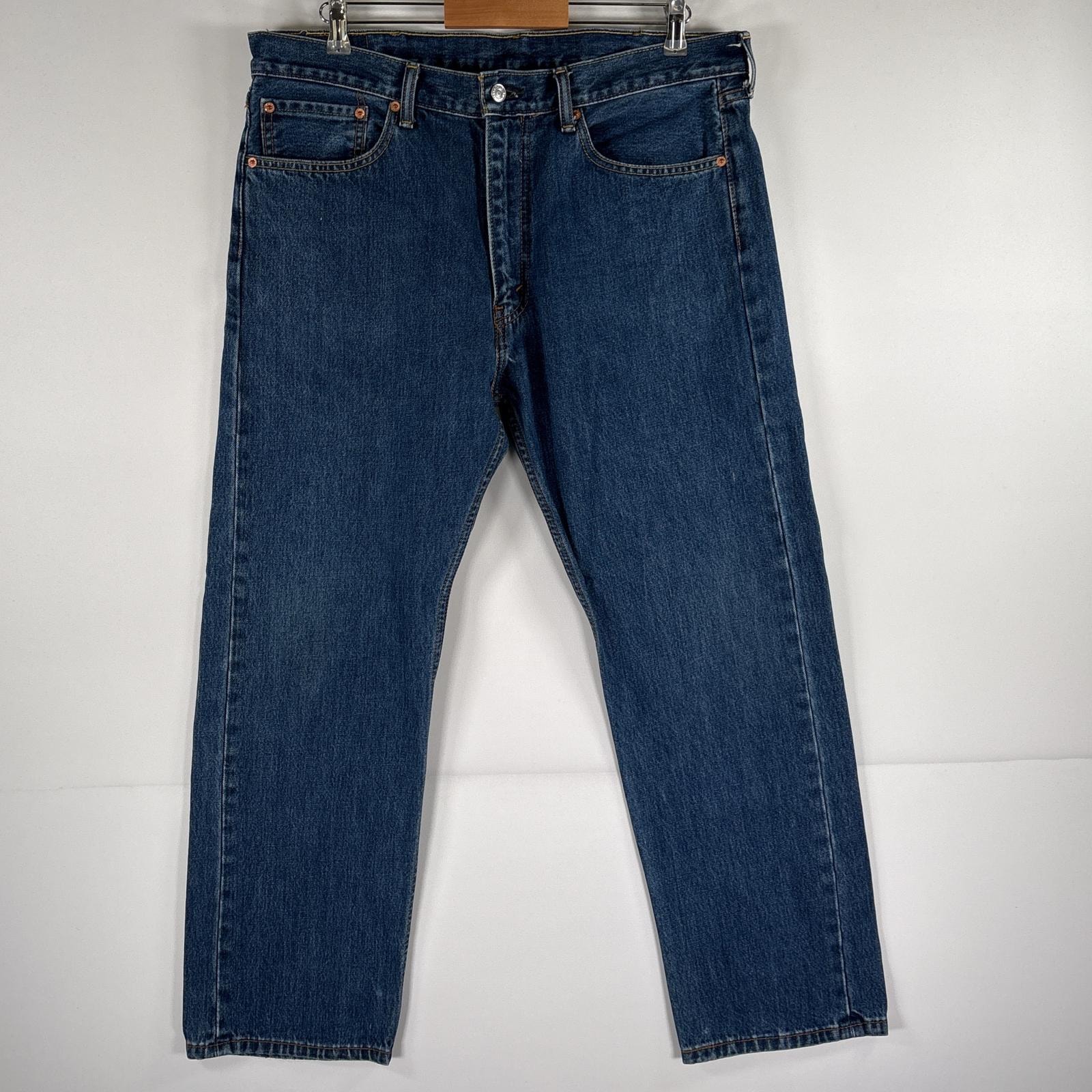 古着 リーバイス Levi's デニムパンツ ストレート 505 ジーパン ジーンズ 大きいサイズ 5ポケット ジップフライ w38 L30  ブルー メンズ