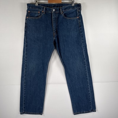 古着 リーバイス Levi's デニムパンツ ストレート 505 ジーパン ジーンズ 大きいサイズ 5ポケット ジップフライ w38 L30 ブルー メンズ