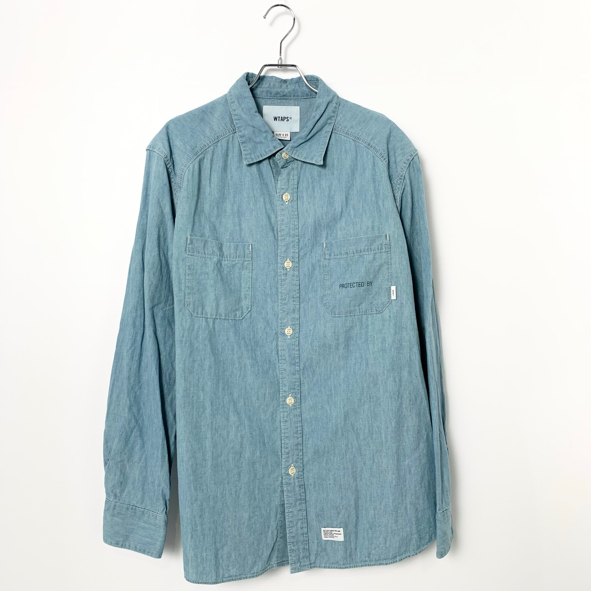 WTAPS Cb / LS / Cotton. Chambray "Indigo"