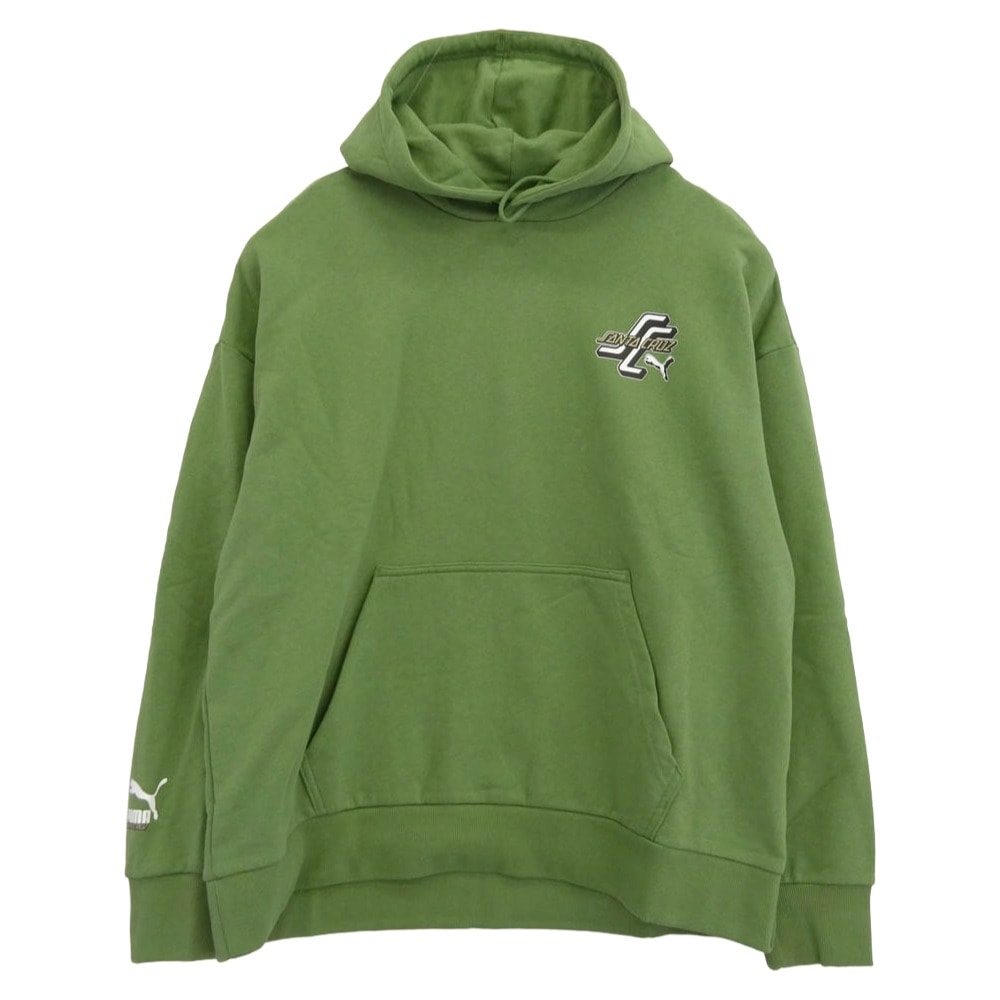 PUMA プーマ パーカー 532240 SANTA CRUZ サンタクルーズ プルオーバー パーカー フーディー グリーン系 XL【中古】