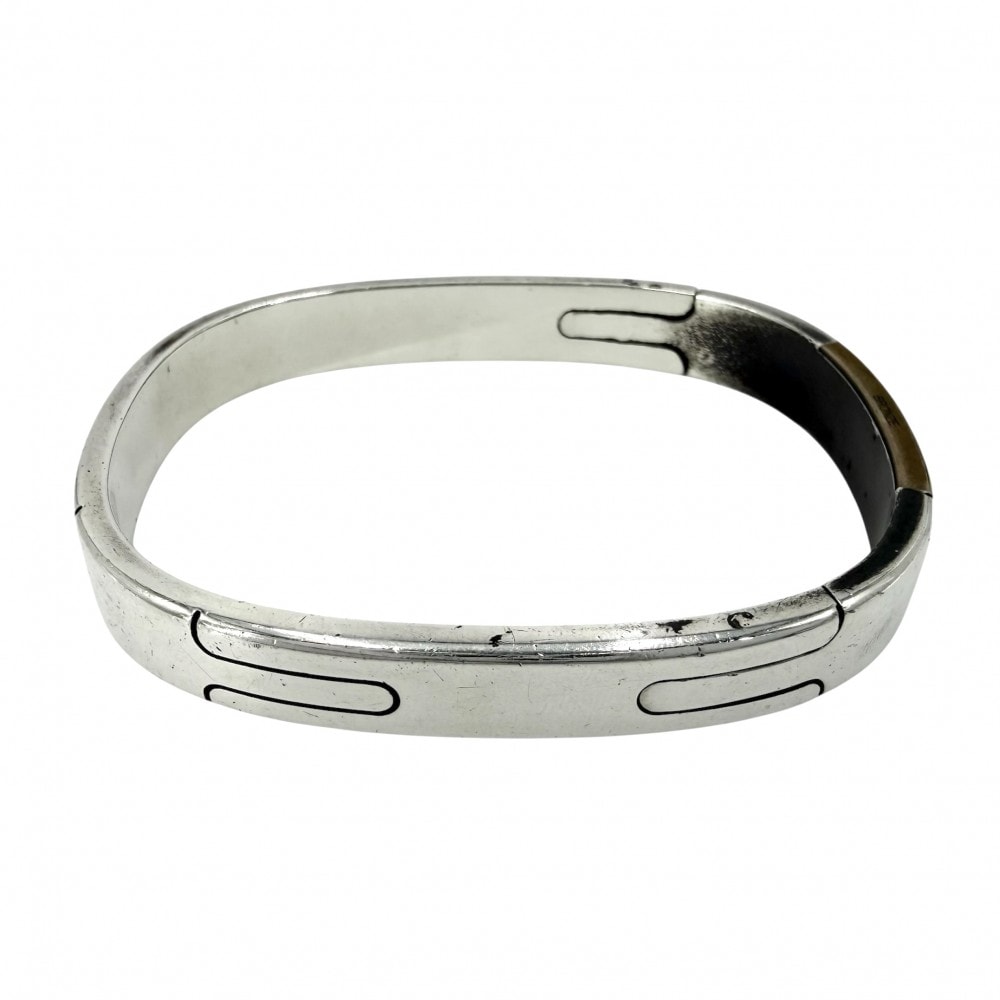 HERMES エルメス バングル ヘラクレス ブレスレット アクセサリー 小物 コンビ シルバー925  ブロンズ   シルバー ブロンズ メンズ 約50.2g【中古品】