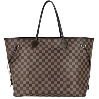 LOUIS VUITTON ルイヴィトン トートバッグ ネヴァーフルGM ハンドバッグ 肩掛け N51106 ダミエキャンバス ブラウン 茶 ゴールド金具 レディース【中古品】