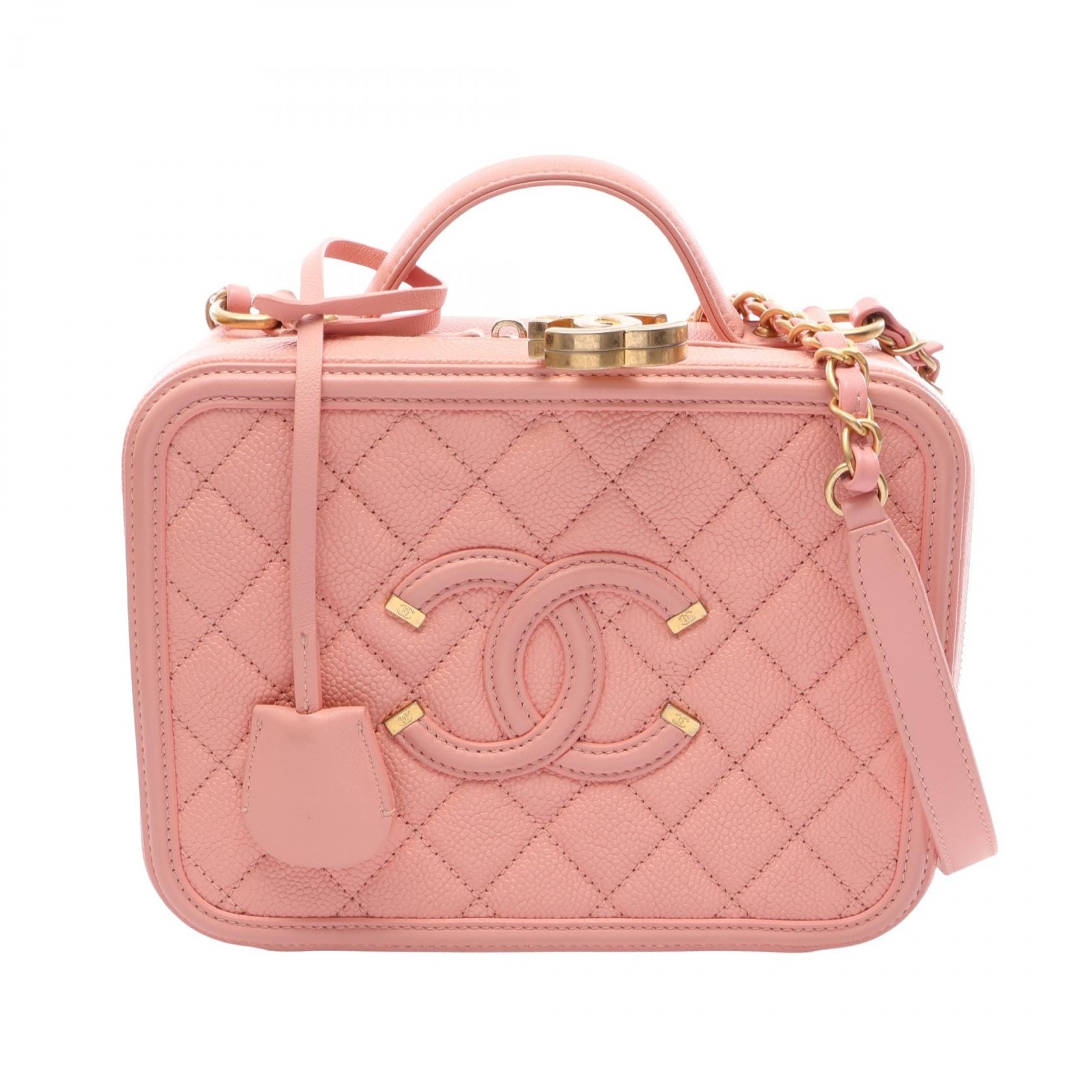 シャネル CHANEL CCフィグリー バニティバッグ ショルダーバッグ バッグ キャビアスキン(グレインドカーフ) レディース ピンク系 【中古】