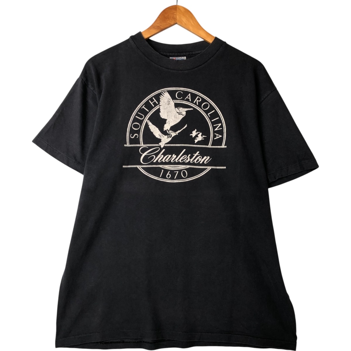 古着 80年代 ヘインズ Hanes BEEFY-T 青タグ プリントTシャツ USA製 メンズXL相当 ヴィンテージ/eaa564556