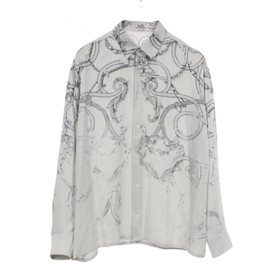 エルメス HERMES L'Instruction du Roy 衣料品 トップス シルク シルク メンズ グレー系 【中古】