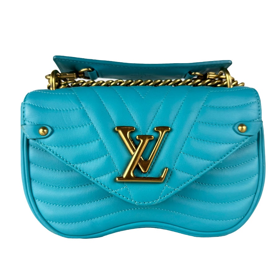 ルイ ヴィトン LOUIS VUITTON ショルダーバッグ ニューウェーブ チェーンショルダーバッグ レザー ターコイズブルー レディース M51936【中古】 z10815