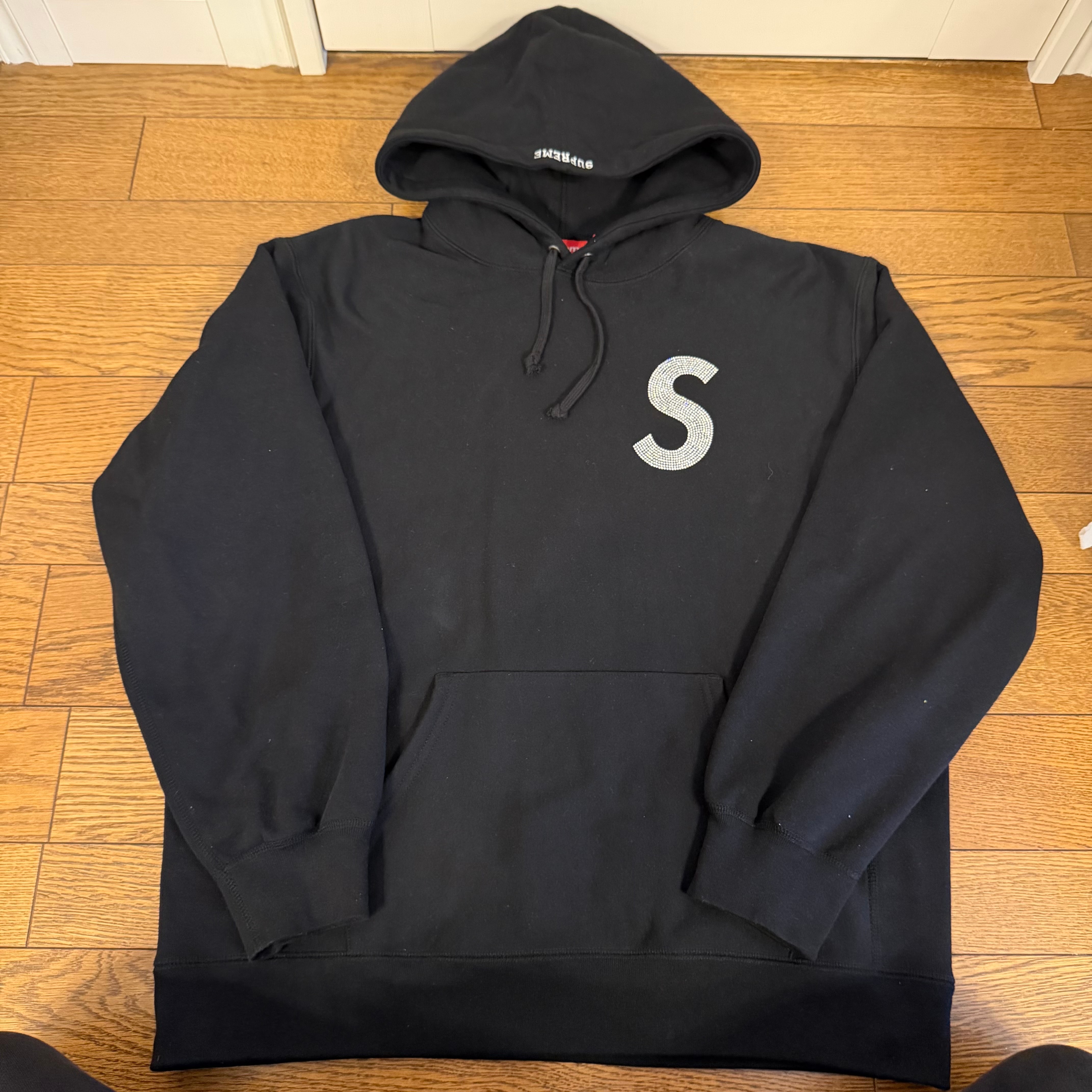 Supreme Swarovski® S Logo Hooded Sweatshirt "Black"