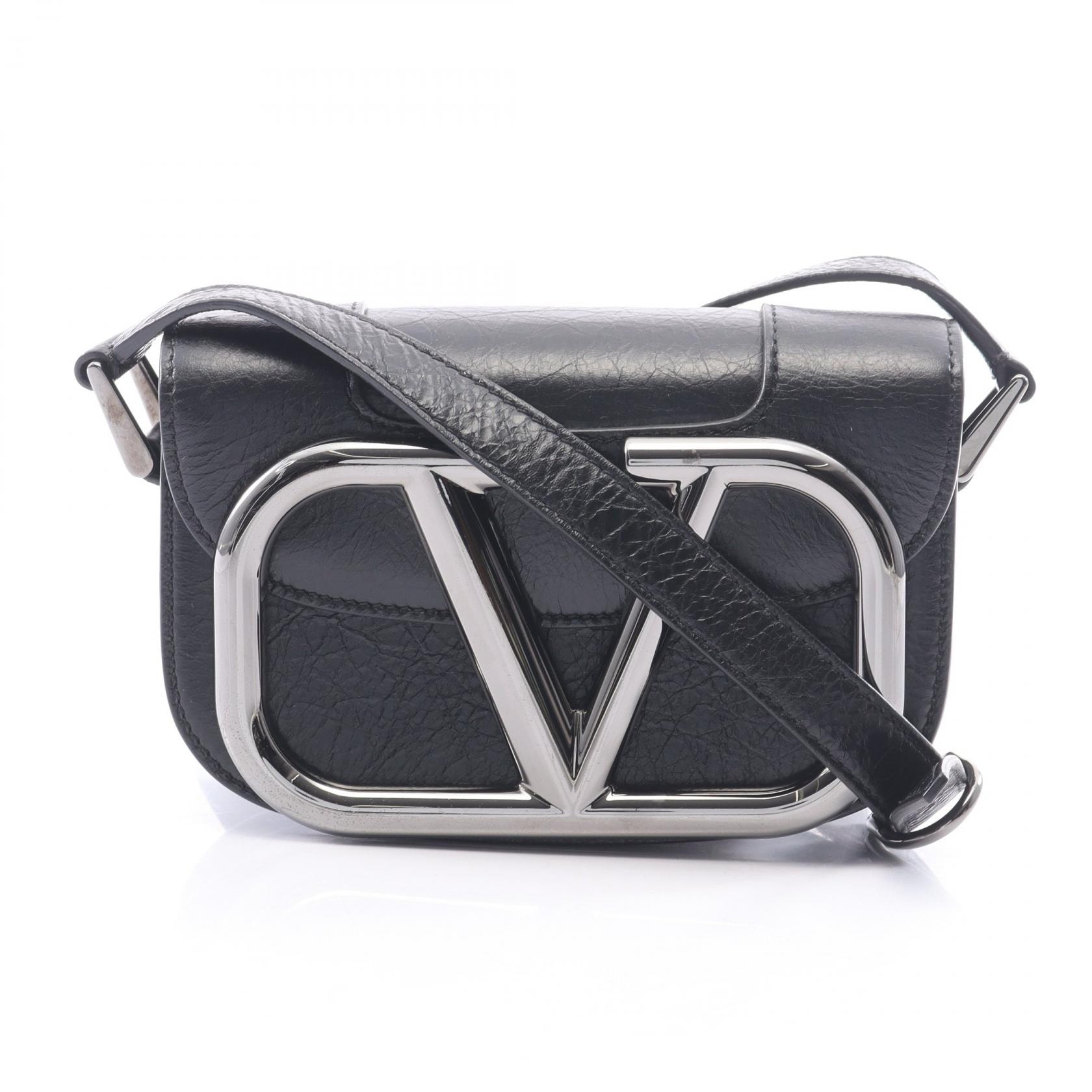 ヴァレンティノ・ガラヴァーニ Valentino Garavani スーパーVEE ショルダーバッグ バッグ レザー レディース ブラック系 【中古】