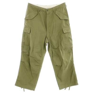 【中古】ビームス BEAMS 2025年春夏 「The A」 コットン カーゴパンツ オリーブ【サイズL】【メンズ】