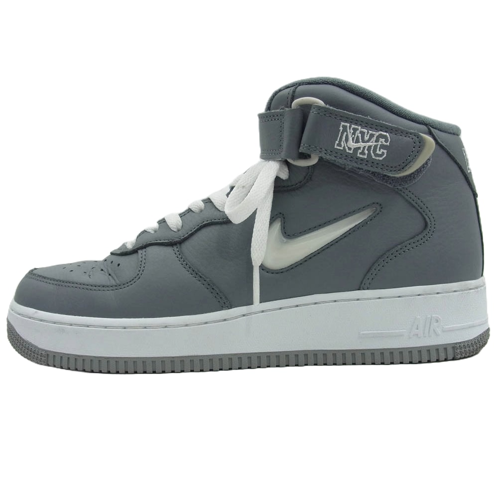NIKE ナイキ スニーカー DH5622-001 Air Force 1 Mid NYC Cool Grey エアフォース1 ミッド NYC クールグレー スニーカー グレー系 ホワイト系 27cm【中古】
