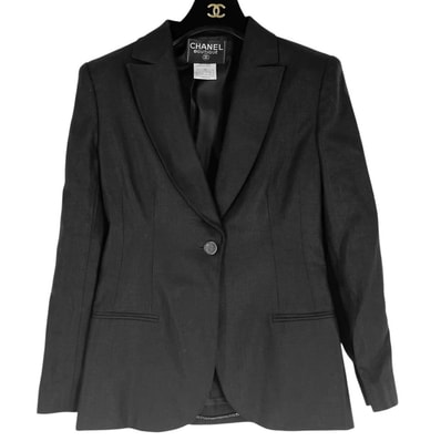 CHANEL シャネル アウター ココマーク ジャケット アパレル 40 P11124V06544 ブラック 黒 ウール レディース 秋 冬 1998年【中古品】