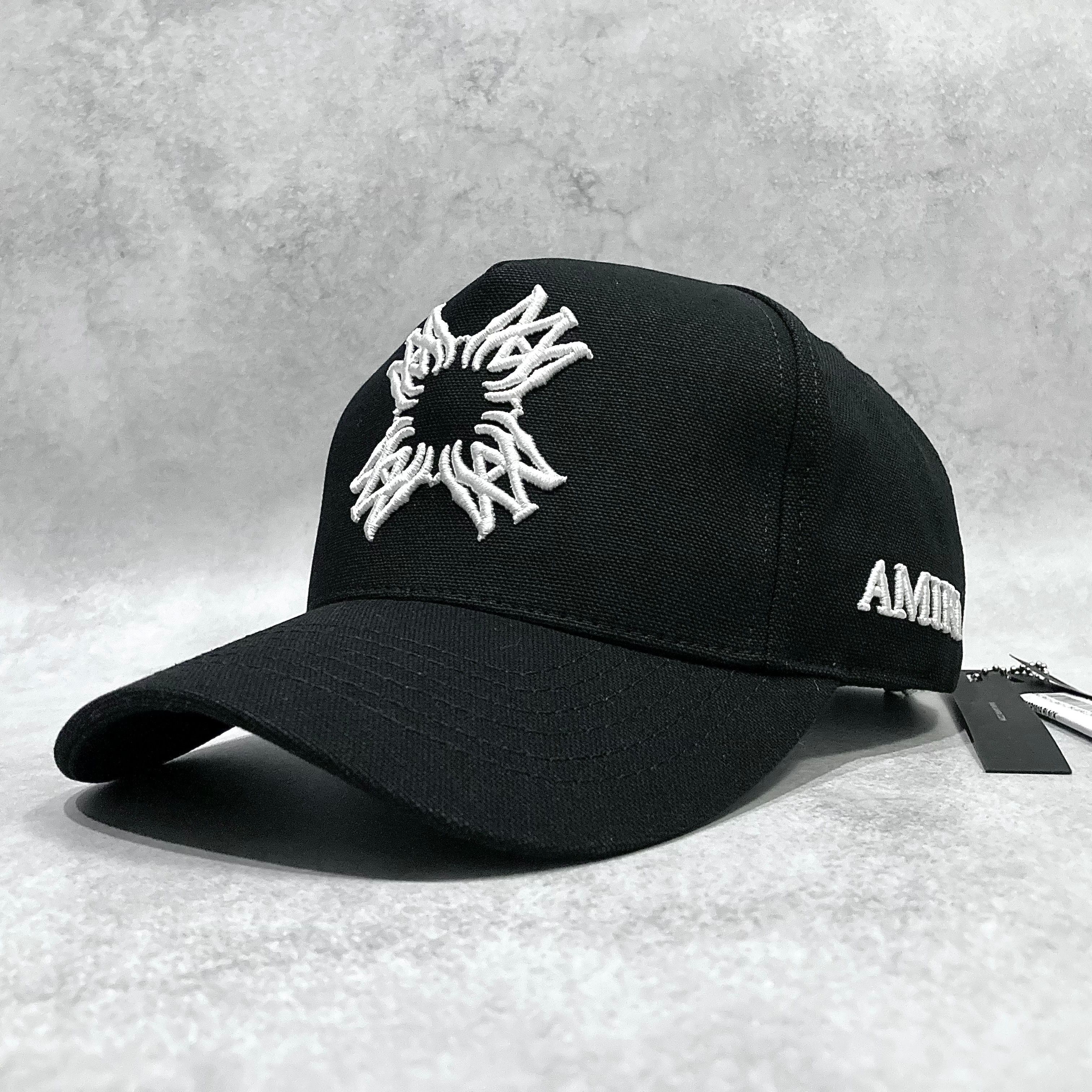 AMIRI MA QUAD CANVAS HAT "BLACK"