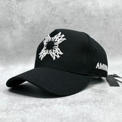 AMIRI MA QUAD CANVAS HAT "BLACK"