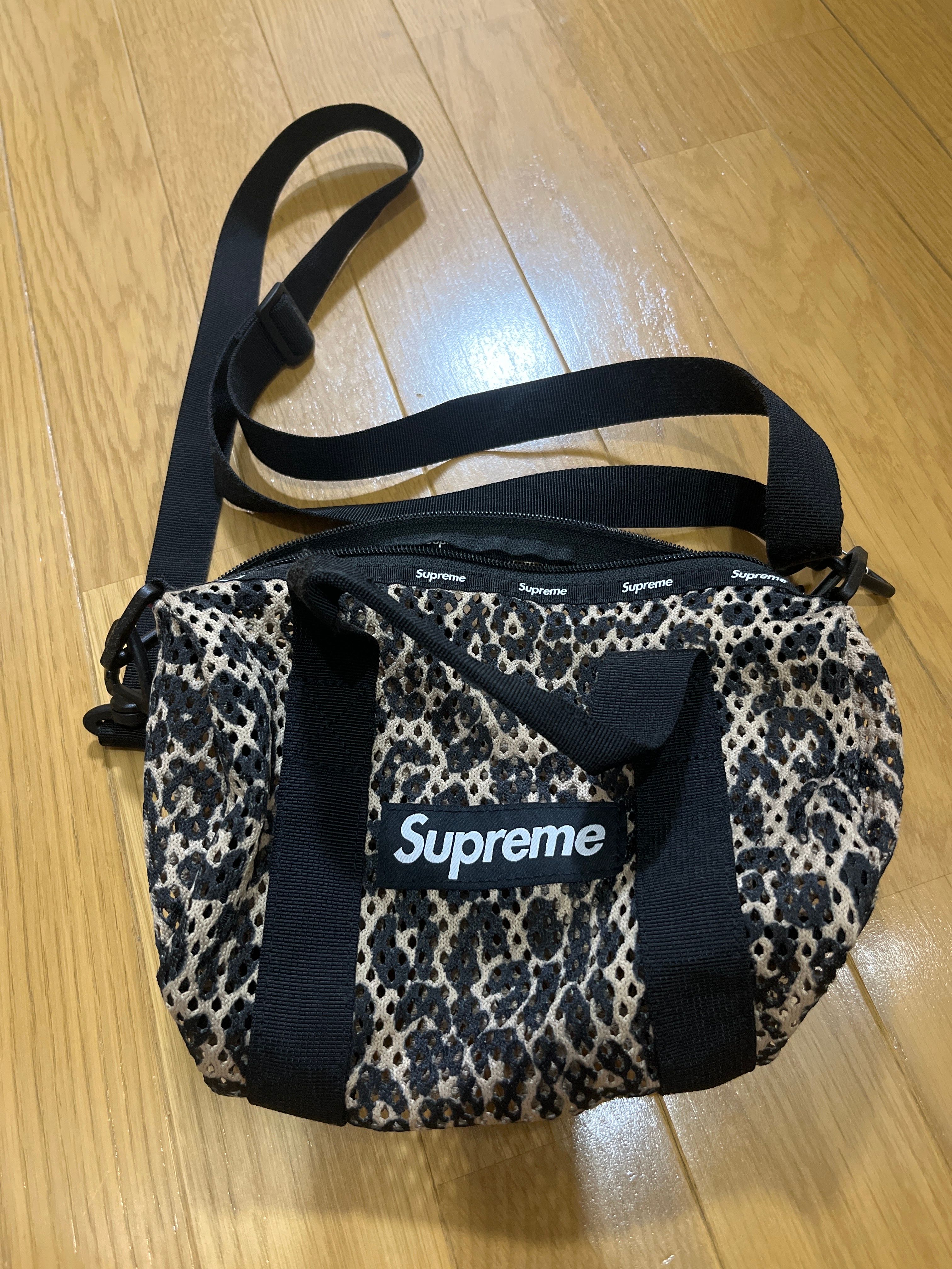 Supreme Mesh Mini Duffle Bag "Leopard" (23SS)