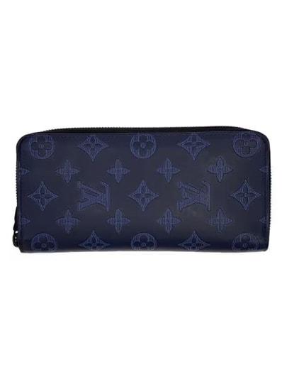 Louis Vuitton Zippy Wallet Vertical Monogram Shadow "Navy Blue"