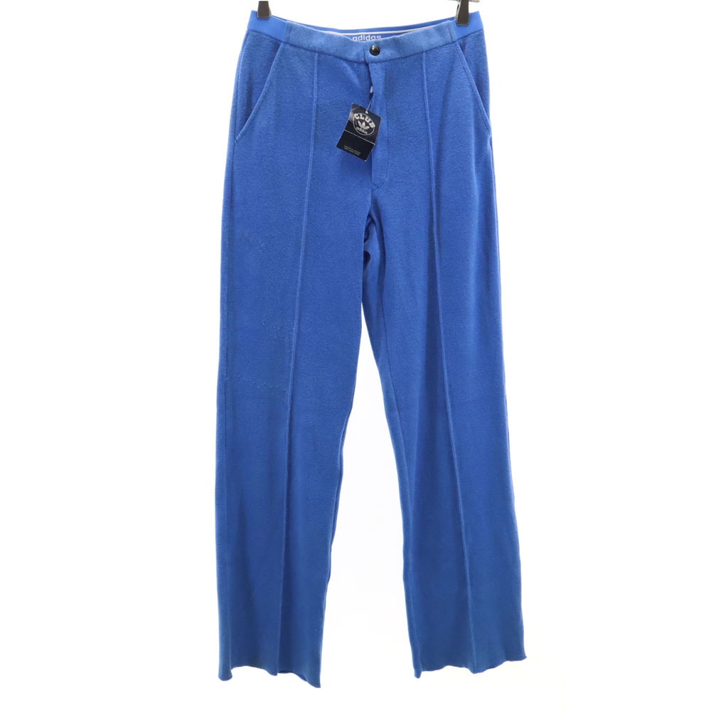 未使用 CLUBadidas クラブアディダス 70s 80s ヴィンテージ デサント製 トレフォイルロゴ デッドストック トラックパンツ M ブルー