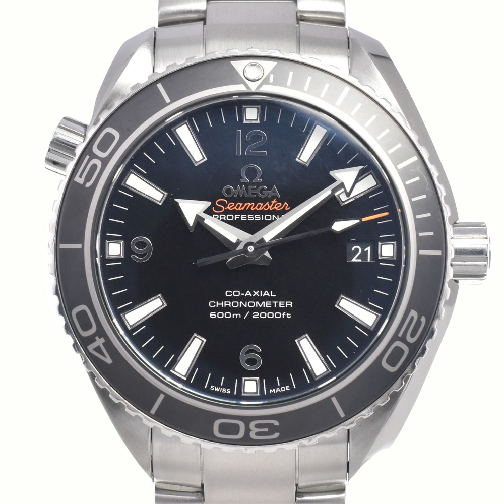 オメガ OMEGA 232.30.42.21.01.001 シーマスター プラネットオーシャン デイト ブラック 自動巻き メンズ 保証書付き 腕時計 H#147878
