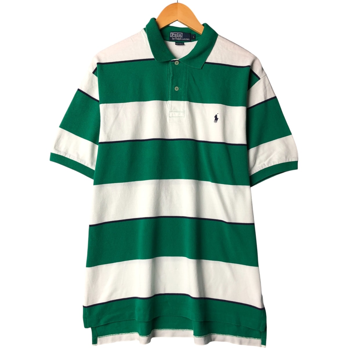 古着 ラルフローレン Ralph Lauren POLO by Ralph Lauren 半袖 ボーダー ポロシャツ メンズL相当/eaa567399