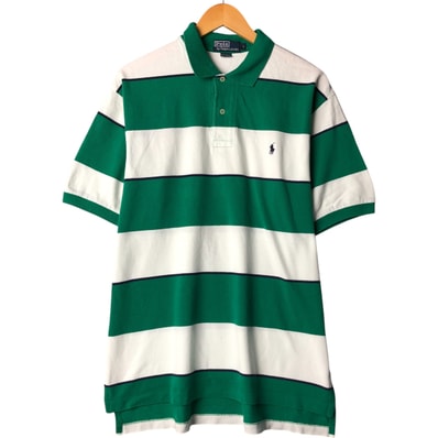 古着 ラルフローレン Ralph Lauren POLO by Ralph Lauren 半袖 ボーダー ポロシャツ メンズL相当/eaa567399