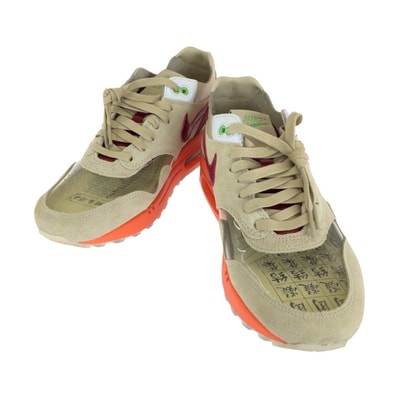 新品未使用 NIKE ナイキ NIKE×CLOT AIR MAX 1/CLOT KISS OF DEATH サイズ28cm ベージュ スウェード スニーカー 604726 【中古】