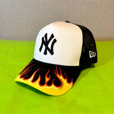 NEW ERA 9FORTY メッシュキャップ トラッカーキャップ 炎デザイン