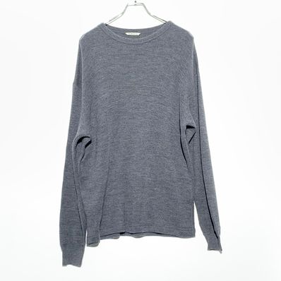 AURALEE Wool Cotton Thermal P/O "Top Charcoal"