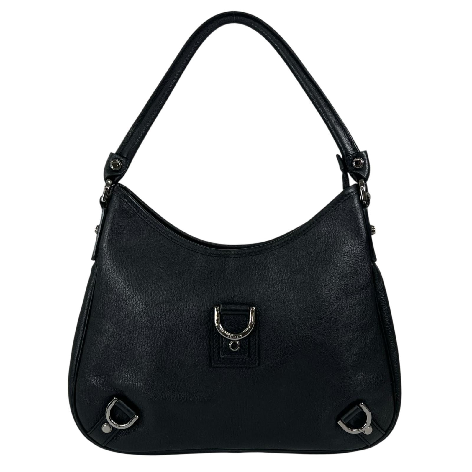 美品 GUCCI グッチ 268637 ショルダーバッグ レザー ブラック レディース アビー【中古】